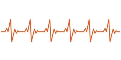ícone de pulso de linha de cardiograma de batimento cardíaco ekg. eletrocardiograma batimento cardíaco ecg monitor de taxa vetor