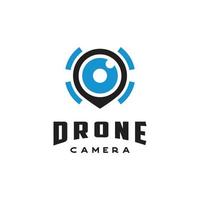 logotipo da câmera do drone vetor