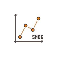 ícone moderno do conceito de vetor de gráfico de neblina de fumaça ou fumaça