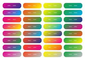 pares de cores primárias verde vermelho branco laranja laranja amarelo pode ser usado para combinar cores de design em planos de fundo para imagens e gradiente de gradação de cores vetoriais vetor