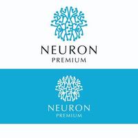 imagem vetorial de ícone do logotipo do neurônio vetor