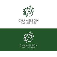 modelo de ícone de design de logotipo camaleão vetor