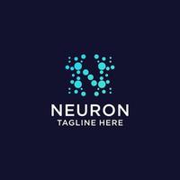 imagem vetorial de ícone do logotipo do neurônio vetor