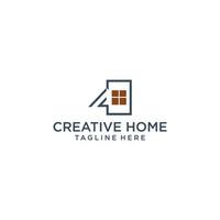 imagem de vetor de ícone de logotipo de casa criativa