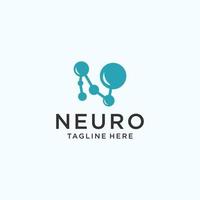 imagem vetorial de ícone do logotipo do neurônio vetor