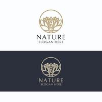 modelo de ícone de design de logotipo de natureza vetor