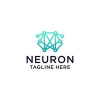 imagem vetorial de ícone do logotipo do neurônio vetor