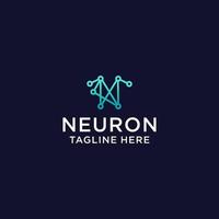 imagem vetorial de ícone do logotipo do neurônio vetor