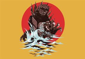 Arte do vetor Godzilla