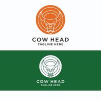 imagem vetorial de ícone de logotipo de vaca vetor