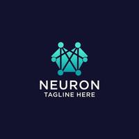 imagem vetorial de ícone do logotipo do neurônio vetor