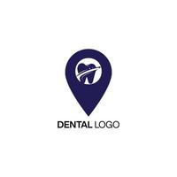 gps mapear modelo de design de vetor de logotipo dental. logotipo de vetor de localização