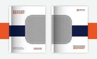 relatório anual moderno e capa de livro, design de catálogo de negócios, design de layout, livreto, folheto, modelo, vetor