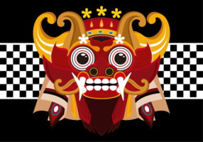 Barong Bali Ilustração vetorial vetor