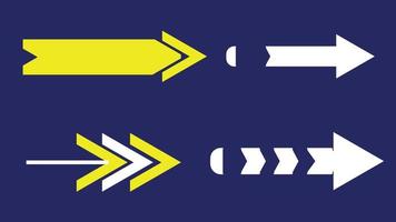 definir o ícone de seta. coleção sinal de setas diferentes. setas vetoriais pretas vetor