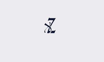 xz letras do alfabeto iniciais monograma logotipo vetor