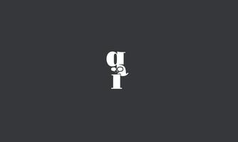 letras do alfabeto iniciais monograma logotipo qi, iq, q e i vetor