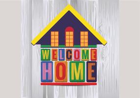 Cute home welcome home vector