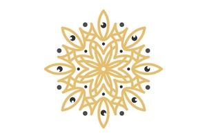 design de logotipo de olhos de mandala de folha vetor