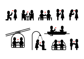 Casar-me vetor stickman vetores