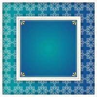 árabe islâmico elegante fundo ornamental de luxo azul e dourado com padrão de borda árabe. vetor