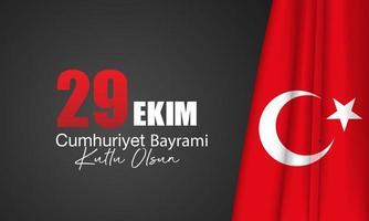 29 de outubro dia da república turquia e o dia nacional na turquia feliz feriado. gráfico para elementos de design vetor