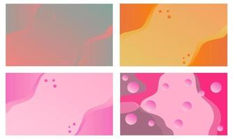 conjunto de ilustração vetorial colorida abstrata para design de negócios moderno vetor