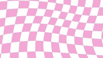 tabuleiro de damas distorcido rosa e branco estético, ilustração de papel de parede de damas, perfeito para pano de fundo, papel de parede, plano de fundo, banner vetor