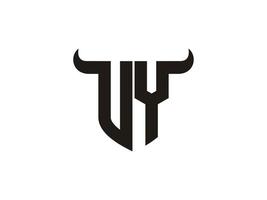 design inicial do logotipo vy bull. vetor