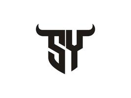 design inicial do logotipo sy bull. vetor