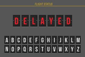 informação de voo atrasado vetor