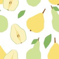 frutas peras padrão sem emenda abstrato em estilo simples. papel de parede de vetor em um fundo branco. perfeito para têxteis ou design de superfície