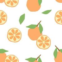 frutas laranja padrão sem emenda abstrato em estilo simples. papel de parede de vetor em um fundo branco. perfeito para têxteis ou design de superfície