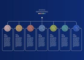 círculos e caixas para textos infográficos vetor