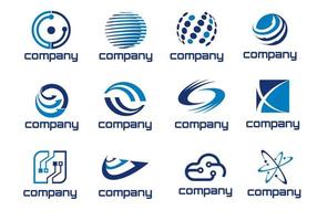 logotipos abstratos de tecnologia vetor