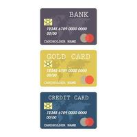 conjunto de cartão de crédito vetor
