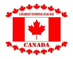 dia da bandeira nacional do canadá em um fundo branco vetor