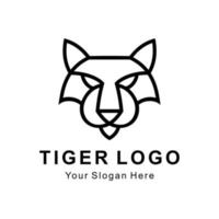logotipo de vetor de cabeça de tigre