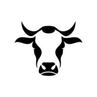 logotipo de vetor de cabeça de vaca