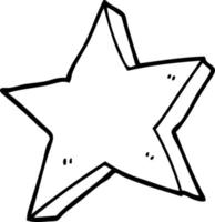 estrela de desenho de linha de desenho vetor