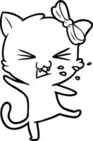 personagem de gato de desenho vetorial vetor