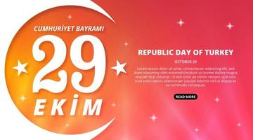 29 ekim cumhuriyet bayrami ou fundo do dia da república da turquia com design de papel de corte
