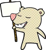 urso de personagem de desenho animado vetor