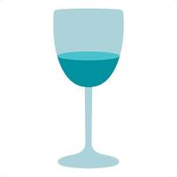 arte plana de copo de vinho vetor