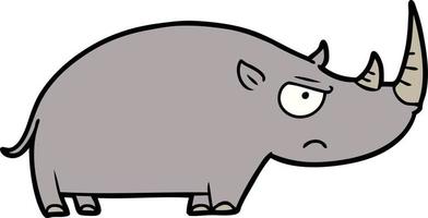 personagem de desenho animado rinoceronte vetor