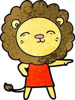 personagem de desenho animado leão vetor