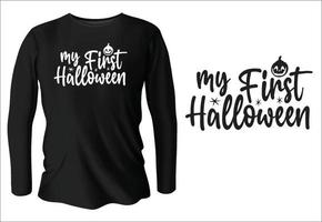 meu primeiro vetor de design de camiseta de halloween