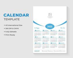 modelo de design de calendário de parede, calendário 2023 vetor