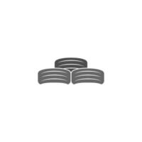 ilustração de design de ícone de logotipo de pneu vetor