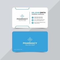 modelo de design de cartão de visita de serviços de saúde médicos corporativos vetor